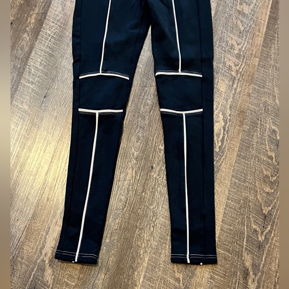 Maniere De Voir black silver trim leggings Size 8 - Picture 3 of 9